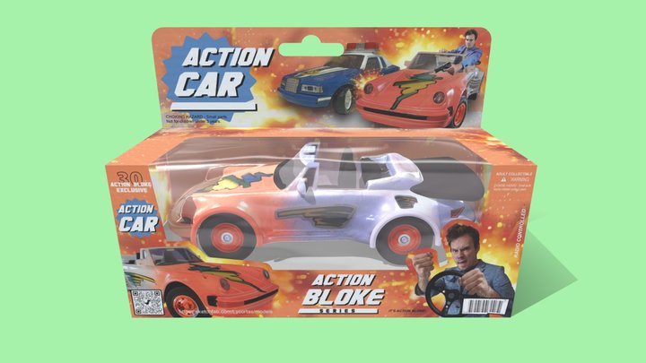 ACTION CAR boxed toy 3D Model