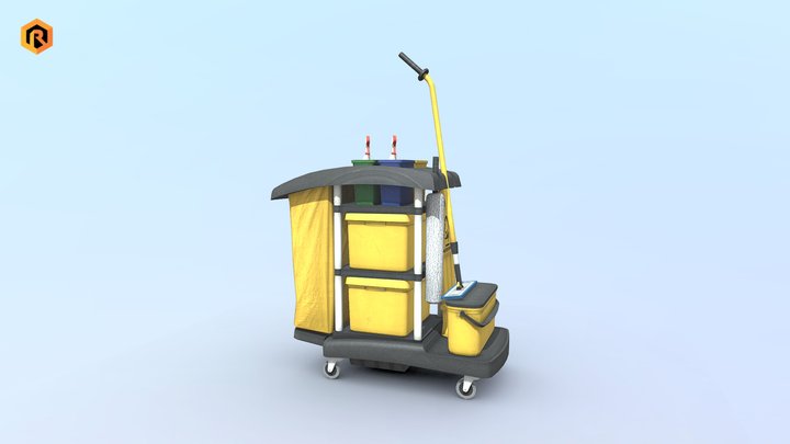 Cleaning Cart 3D Model