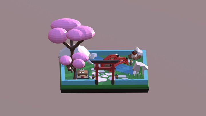 Japanese Garden 3D Model