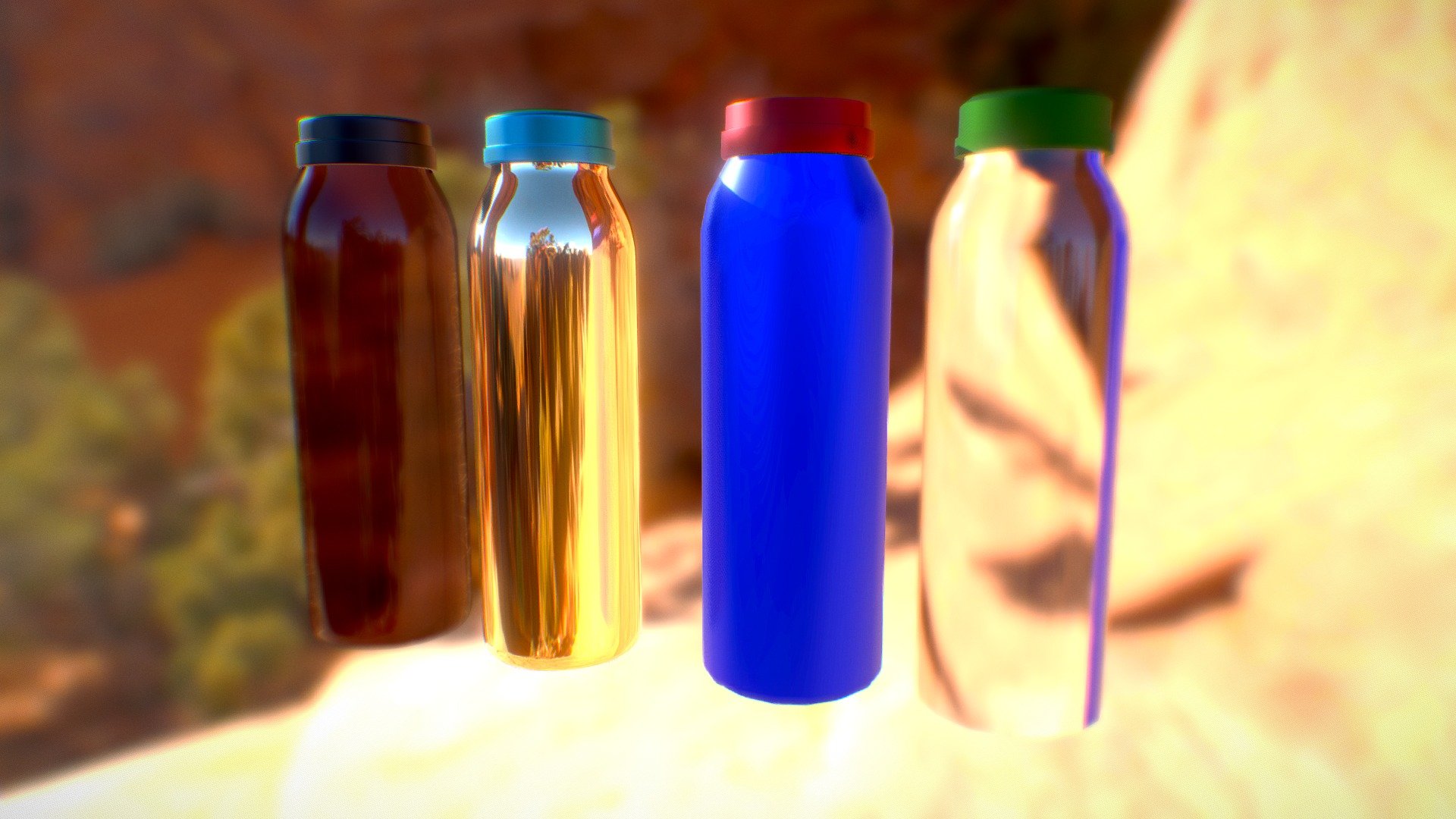 Bottles 3D model by D_K_Caroline (dk_caroline) [3a5ce3c] Sketchfab