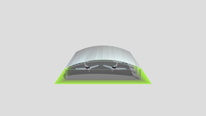 BARRACÃO COM ESTRUTURA EM ARCO2 3D Model