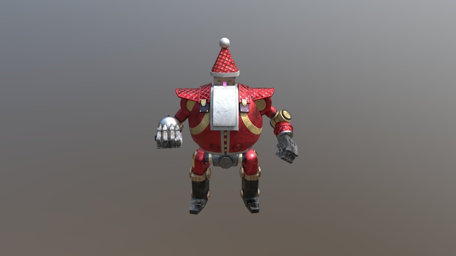 Santa Robot 3D model by judyxie [3a5e47d] Sketchfab
