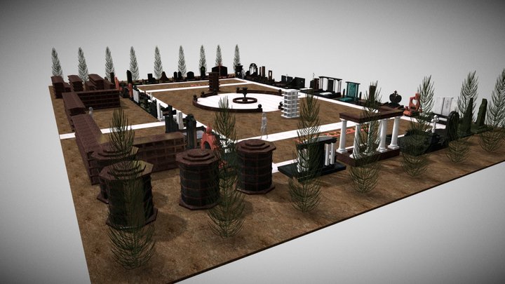 Мемориальный парк, Memorial park 3D Model