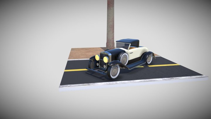 Old 30s Cadillac Inspired Car 3D Model