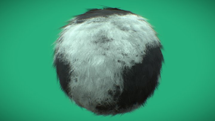 Very Dirty Furry Ball 3D Model