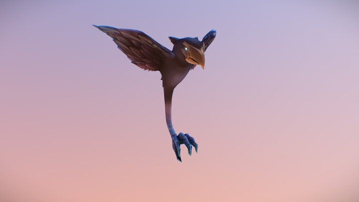 single-breasted crow 3D Model