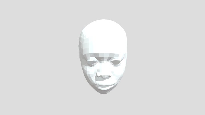 Completed Retopo Head 3D Model