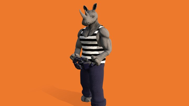 Rhino Man 3D Model