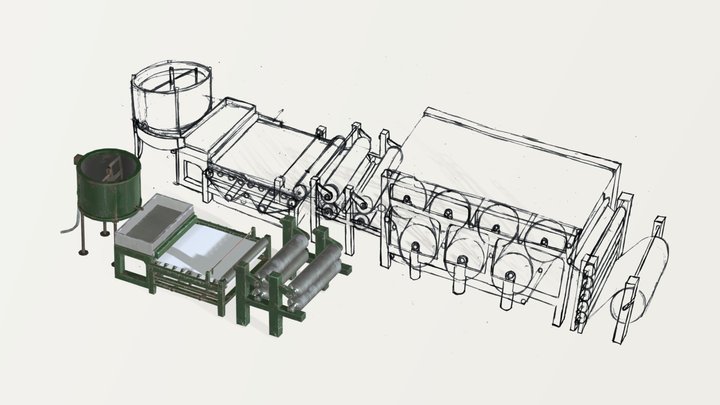 Papermachine 3D Model