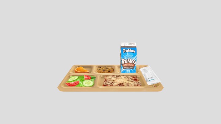 School Lunch Pizza 3D Model