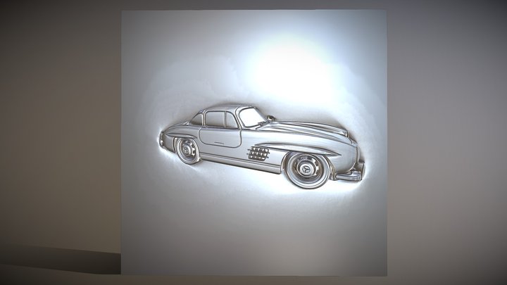 MB 300 SL bas relief CNC machining model 3D Model