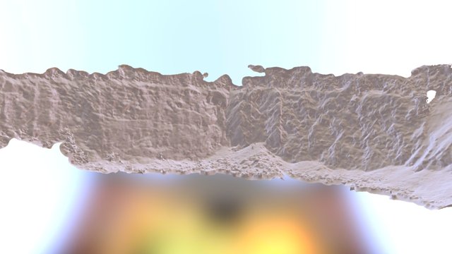 Model of rockface in the Quarry of Resteigne 3D Model