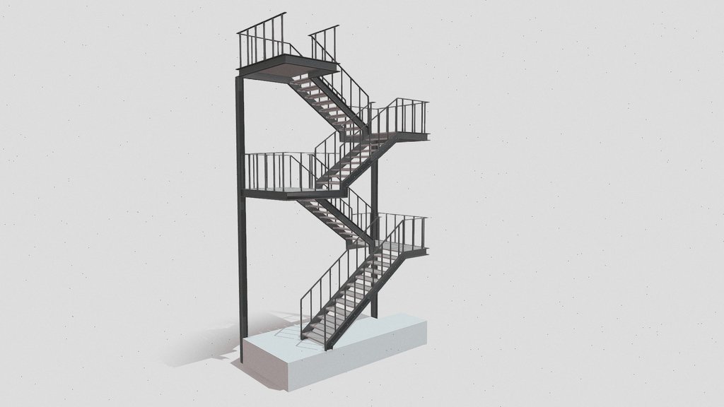 Stairs Steps Ladders Escalators Elevators Lifts - A 3D model collection ...