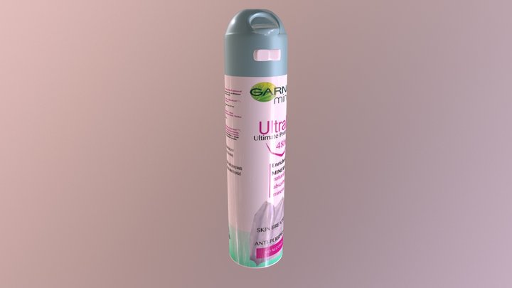 Mineral Garnier Deodorant can 3D Model