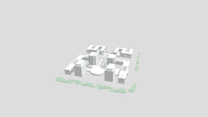 办公楼产业园 3D Model