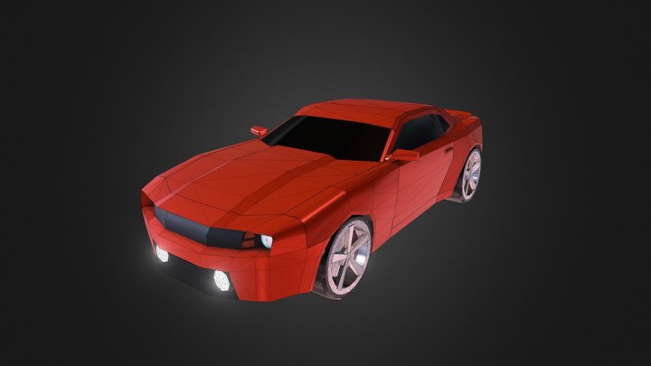 Low Poly Camaro 3D Model