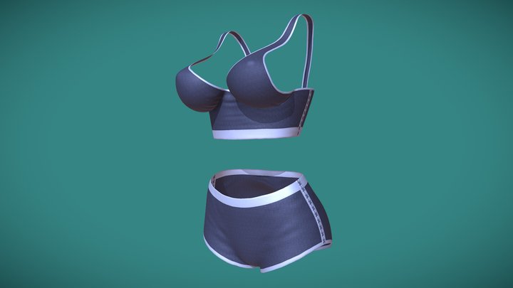 Ladies Sports Outfit 3D Model