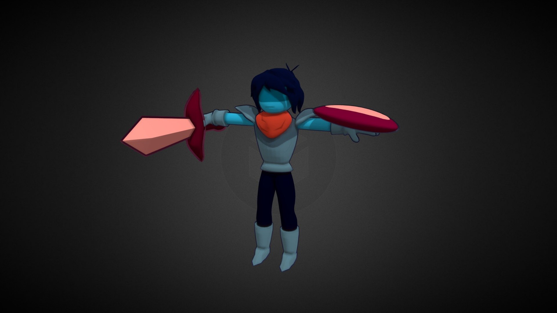 Kris - Deltarune - 3D model by EliasCoptere (@EliasCoptere) [3a68252]