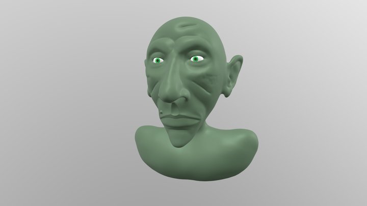 Stylized character Head 3D Model