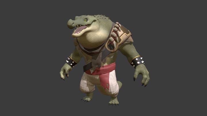 Gator Model Lowres Version 3D Model