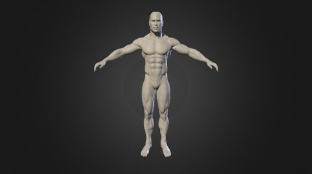 Male warrior model 3D Model
