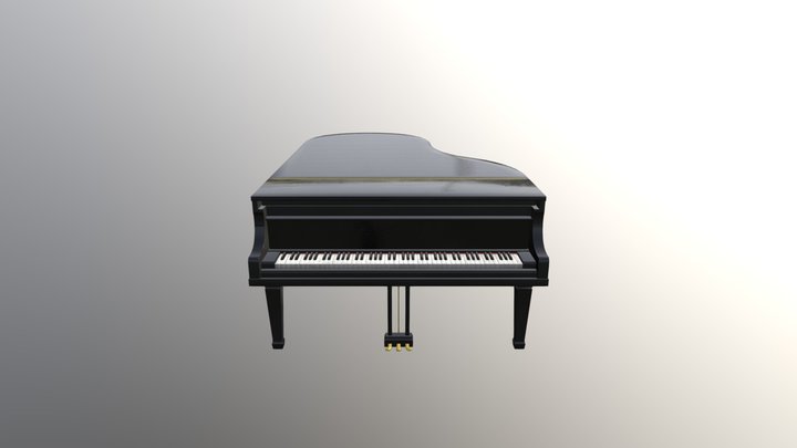High Poly 3D Piano Model 3D Model