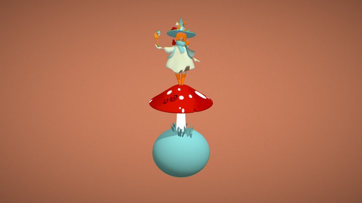 Mushrooms witch 3D Model