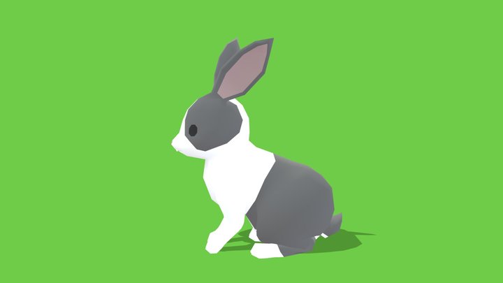 Rabbit  - Animated Low Poly – Kostenloses 3D-Modell STL