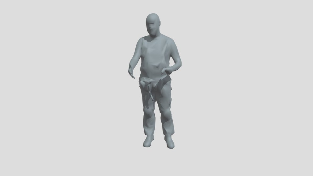 Lowpoly Construction Worker Greets