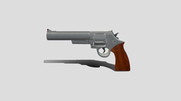 Revolver GameReady 3D Model