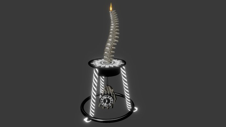 Spine Candle 3D Model