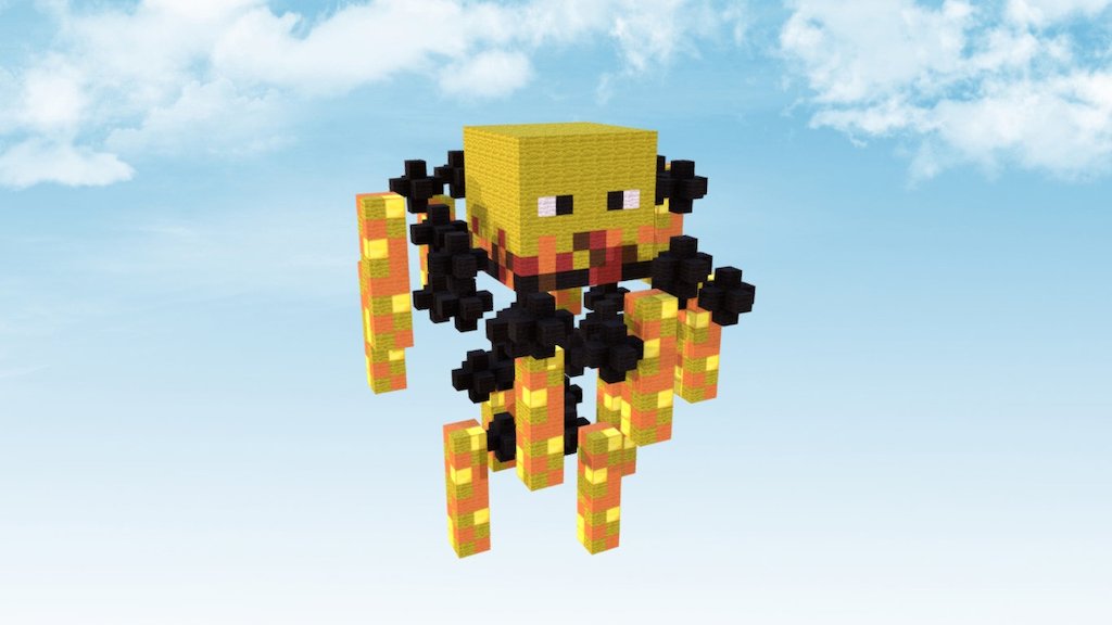 Minecraft Blaze Download Free 3d Model By Mareon Mareoncz 3a77f44