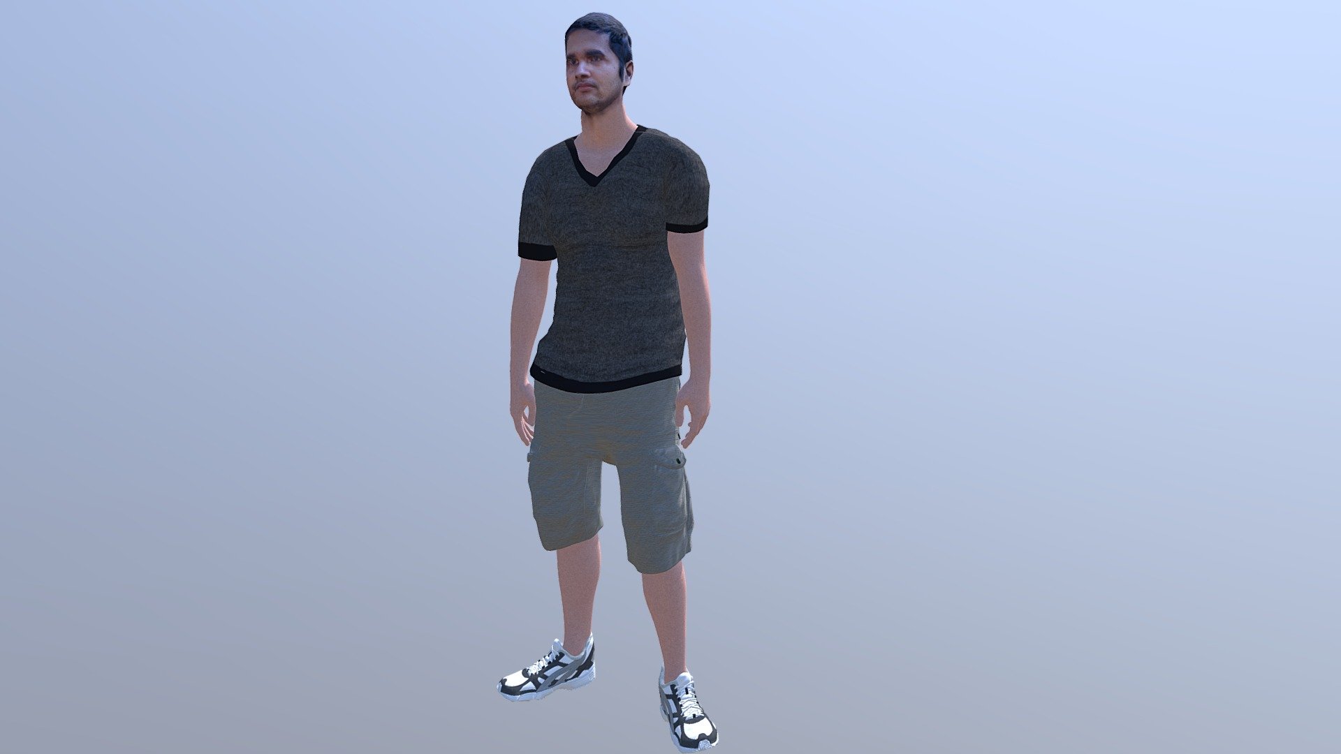 Human 3D Scan merged with Body model
