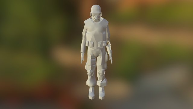 Soldier (Gas Mask) 3D Model