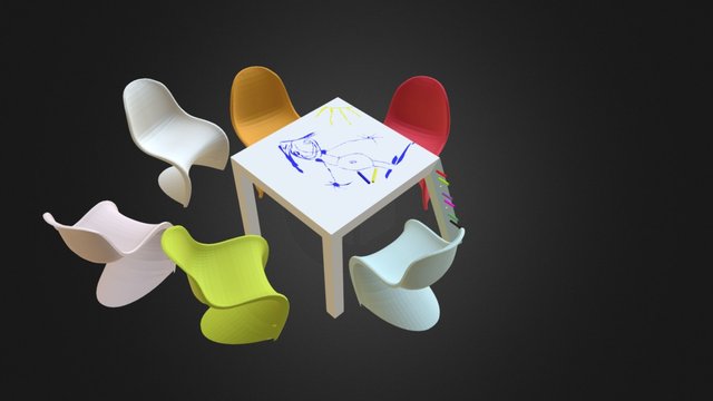 3D tafel 'KAAT NO°01' 3D Model