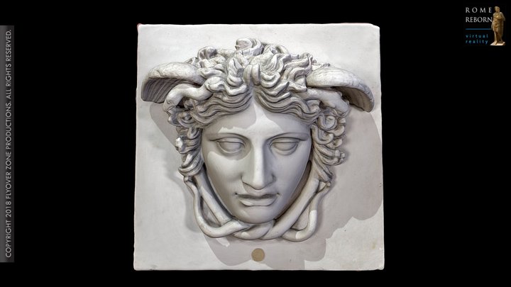 3D rendering of The Rondanini Medusa