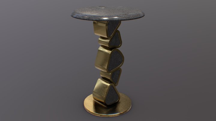 Pebble End Table 3D Model