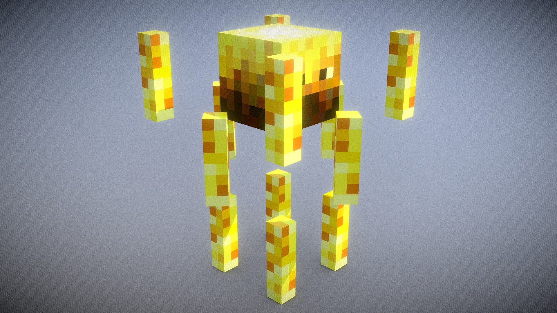 Minecraft Blaze Download Free 3d Model By Vincent Yanez Vinceyanez 3a080