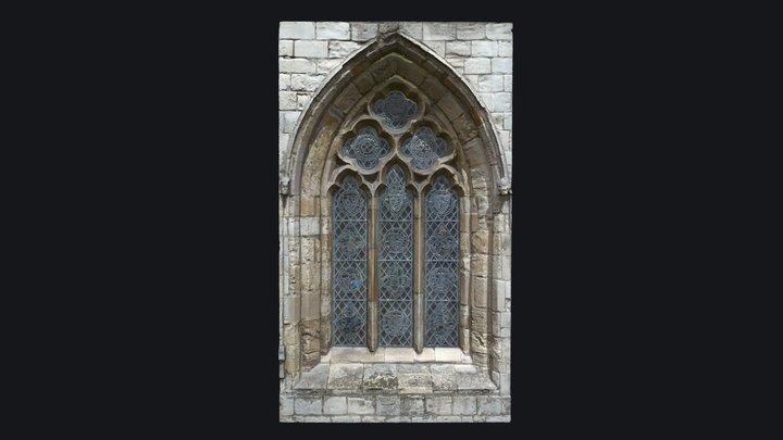 Gothic Style Medieval Church Window v.4 3D Model