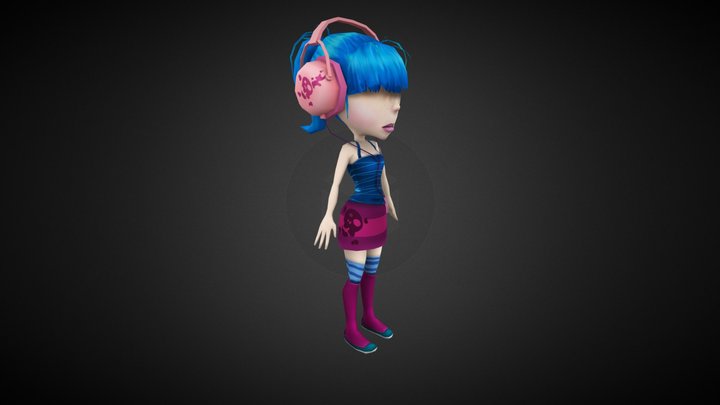 Beat Blasters III - Girl 3D Model