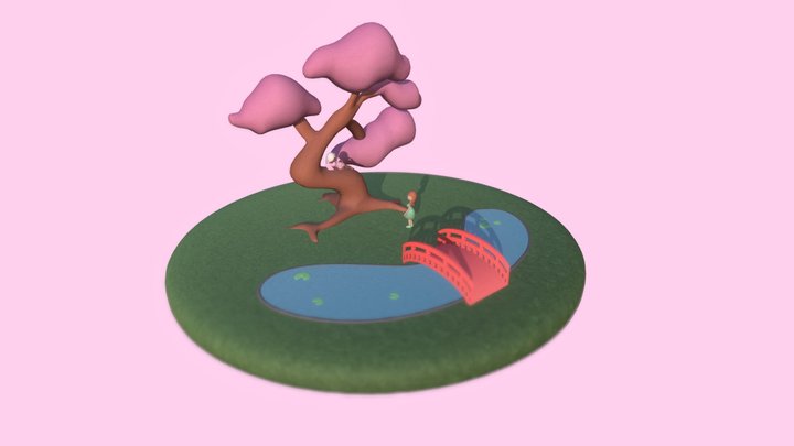 Escena Historia Kotori y Ume 3D Model