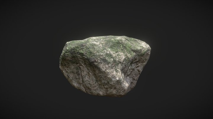 Rock/Moss Lowpoly 3D Model