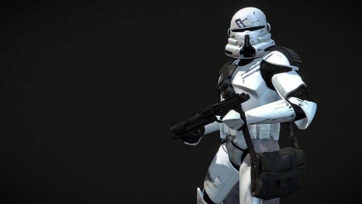 Clone Trooper Phase 2 Airborne Sharpshooter 3D Model