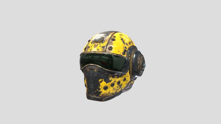 Steampunk Yellow Flight Helmet – Modelo 3D gratuito STL