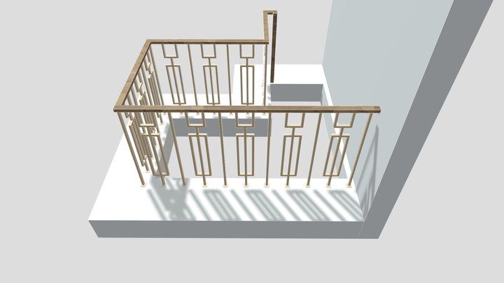 Ограждение 3 этаж_20 мм (Белоостров) 3D Model