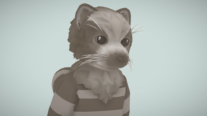 Humanoid Ferret 3D Model