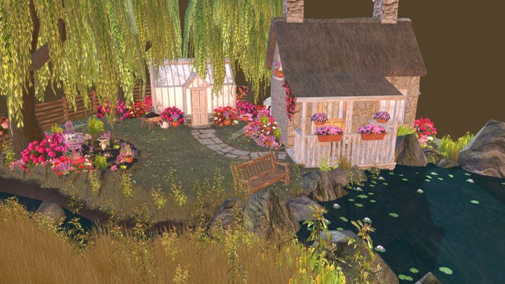 DAE Diorama - Grandmas House 3D Model
