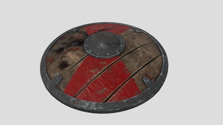 Viking Round Shield 3D Model