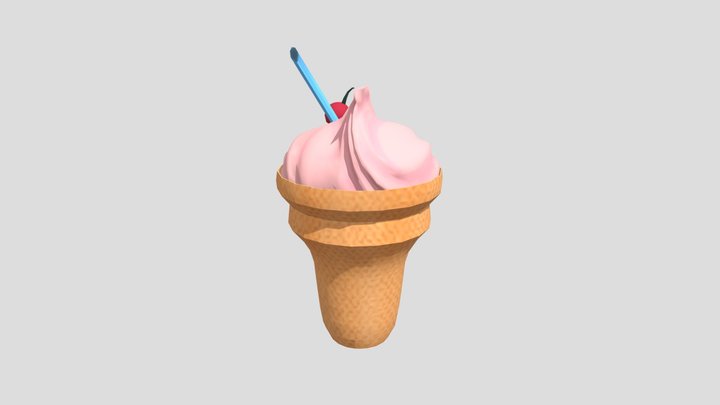 Icecream - midpoly 3D Model