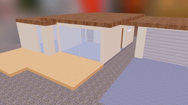 Flat-roofed house 3D Model